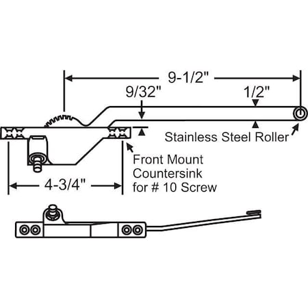 Strybuc Single Arm Casement Operator 36-433-7